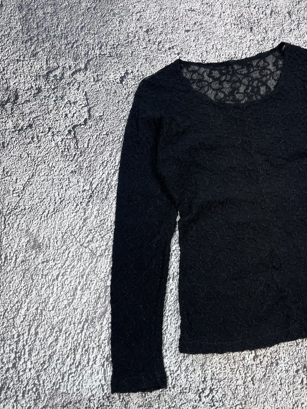 Vintage Cop Copine Style Vintage Y2k Mesh Embroidered Top Size S / US 4 / IT 40 - 2 Thumbnail
