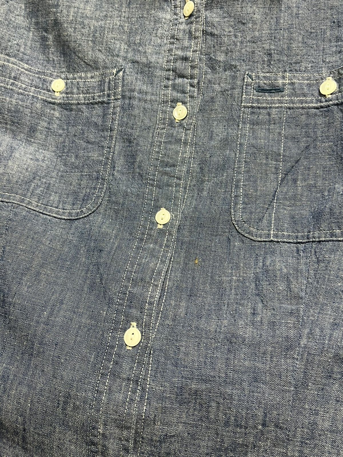 RRL Ralph Lauren RRL ralph lauren chambray work seldvedge shirt Size US S / EU 44-46 / 1 - 3 Thumbnail