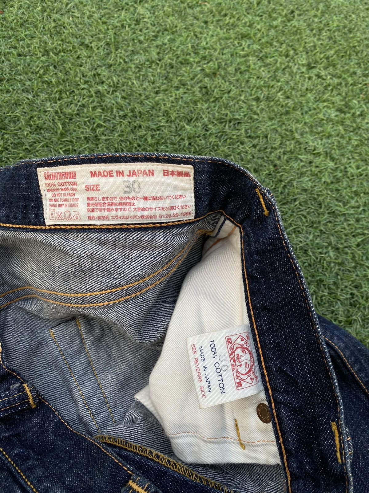 Evisu EVISU SHORT PANTS DENIM WITH WHITE SEA GULLS MADE IN JAPAN Size US 31 - 7 Thumbnail