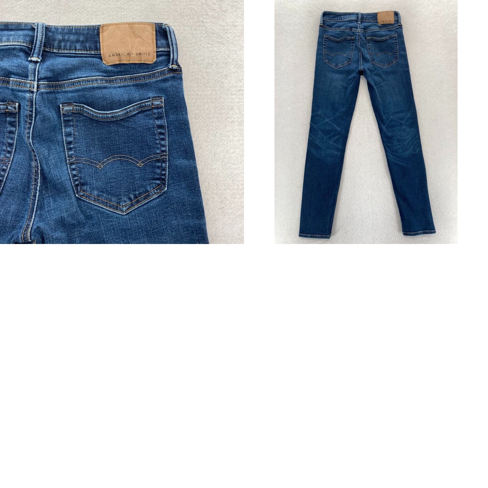 American Eagle Outfitters American Eagle Outfitters Skinny Jeans Mens 28x30 Dark Wash Blue Stretch Denim Low Rise Jeans Size US 28 / EU 44 - 9 Thumbnail