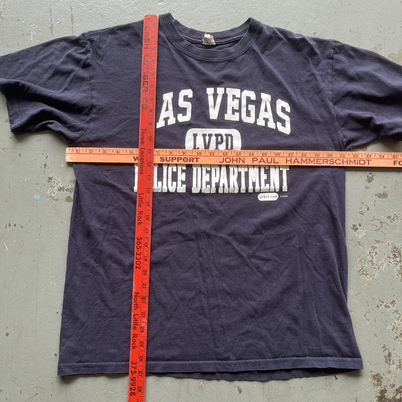 Anvil × Vintage Vintage Y2K Las Vegas Police Department LVPD Cop Navy Shirt Size US L / EU 52-54 / 3 - 3 Thumbnail