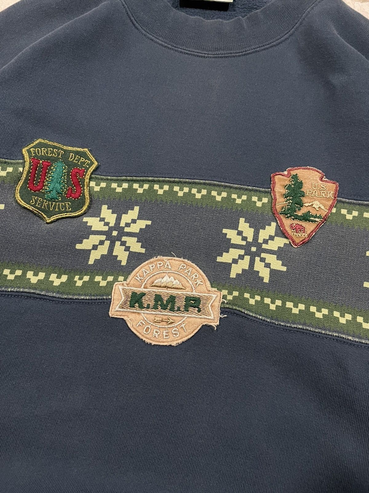 Kappa Vintage 90s Kappa Sweatshirt Forest Patched Rare Size L Size US L / EU 52-54 / 3 - 3 Thumbnail