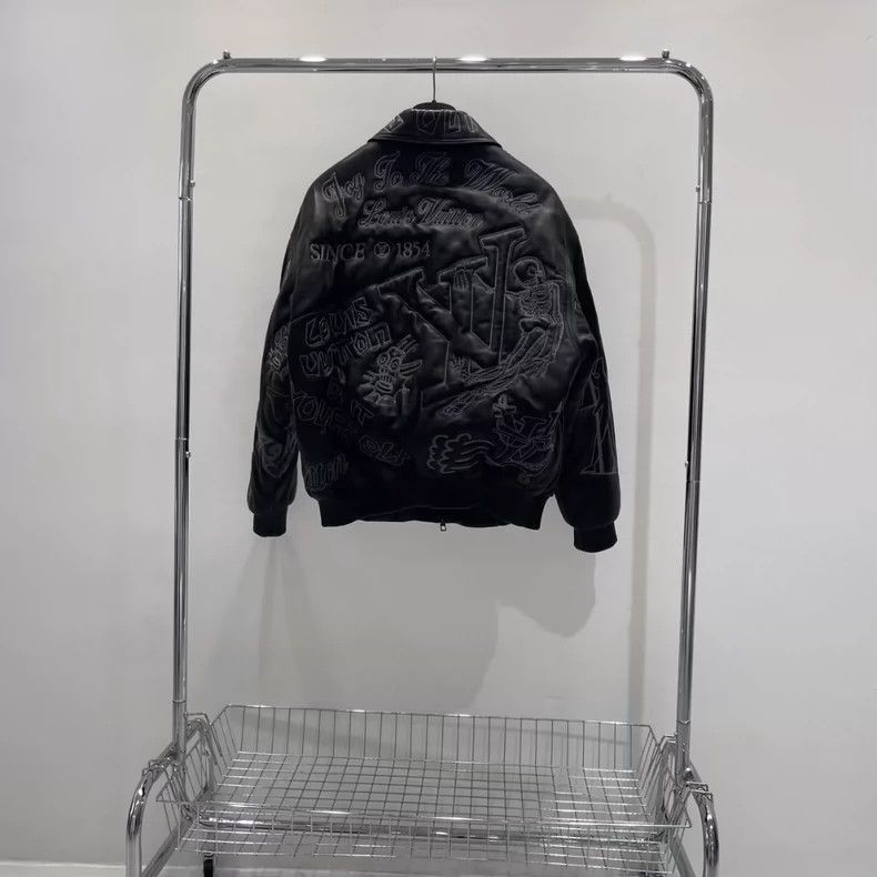 Louis Vuitton LV Louis Vuitton Black Embroidered Pilot Leather Jacket _Kr Size US M / EU 48-50 / 2 - 2 Thumbnail