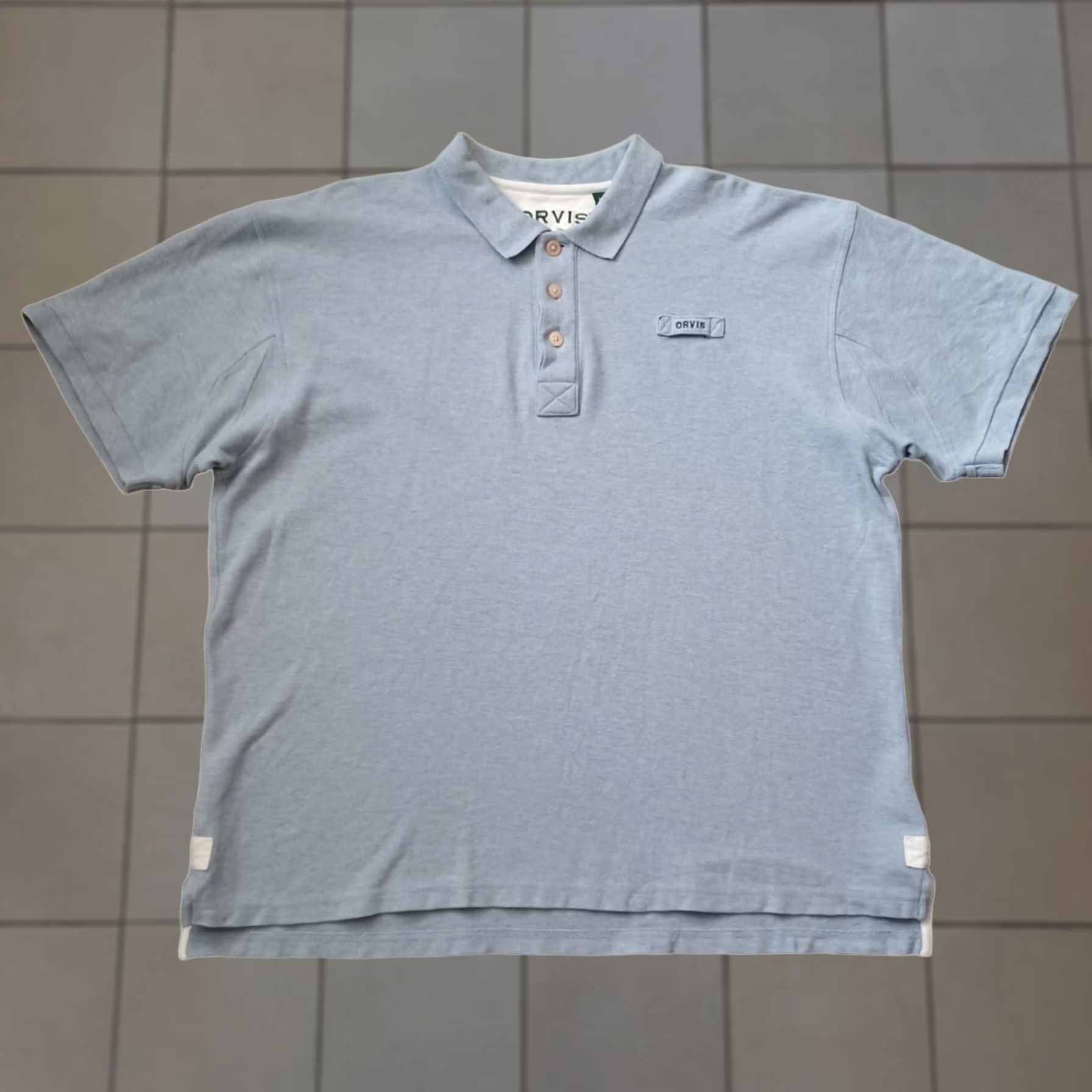 Orvis Orvis Mens Polo Shirt XL Blue Signature Logo Short Sleeve Heavyweight Knit 100% Cotton Regular Fit Golf Walking Men Size US XL / EU 56 / 4 - 1 Thumbnail