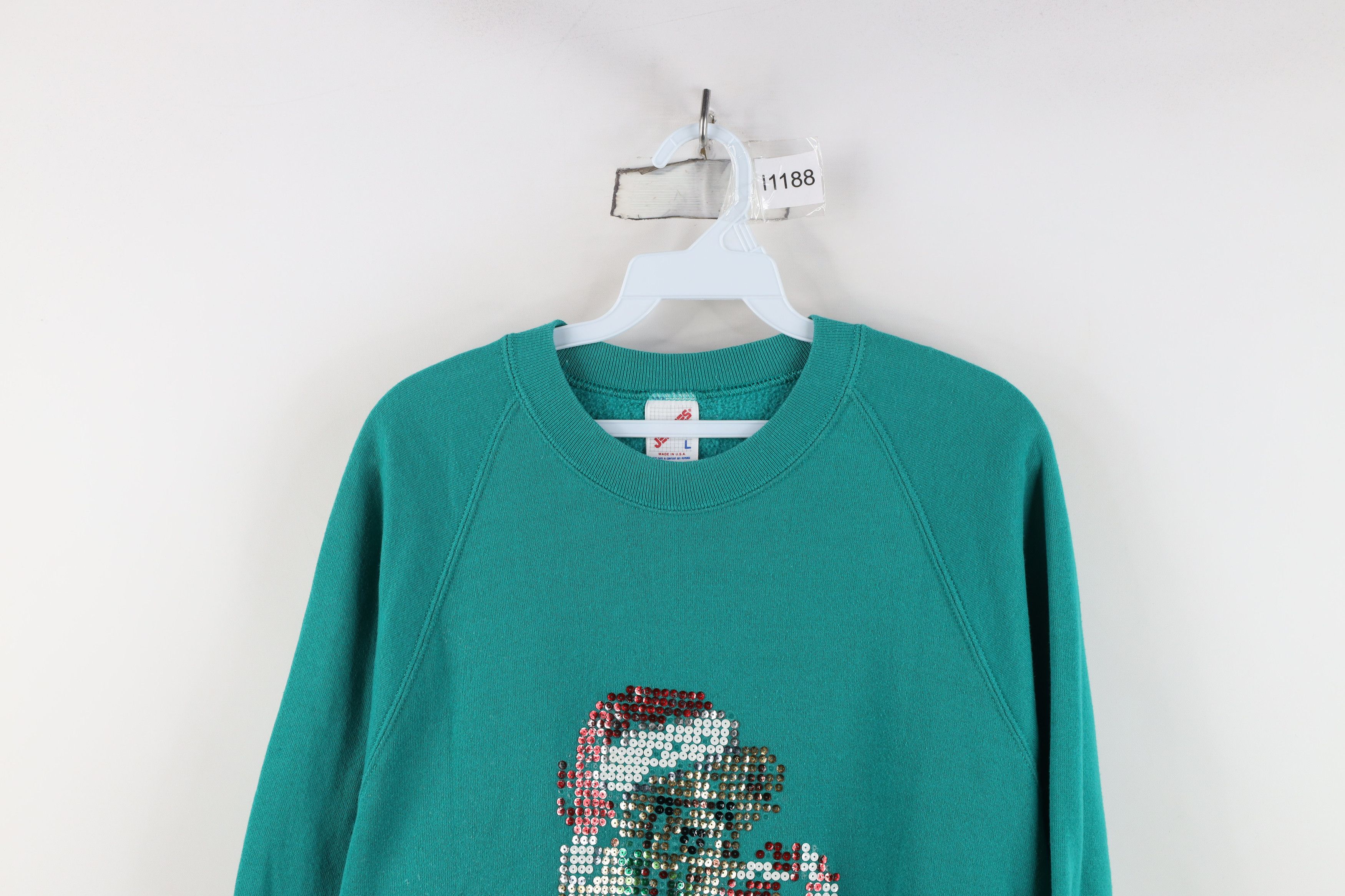 Vintage Vintage 90s Streetwear Christmas Teddy Bear Sweatshirt Size L / US 10 / IT 46 - 2 Thumbnail