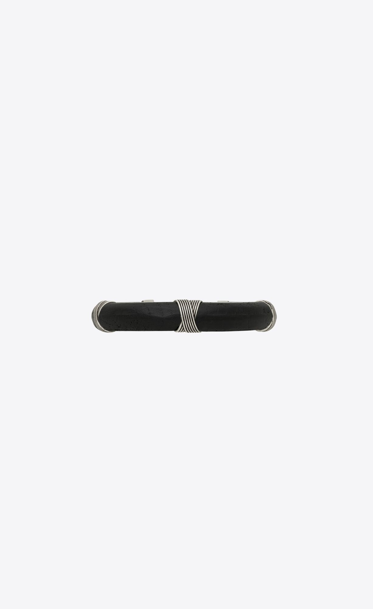 Saint Laurent Paris o1smrcs1224 Size: OS / Vintage Bracelet Metal Wood Silver Size ONE SIZE - 3 Thumbnail