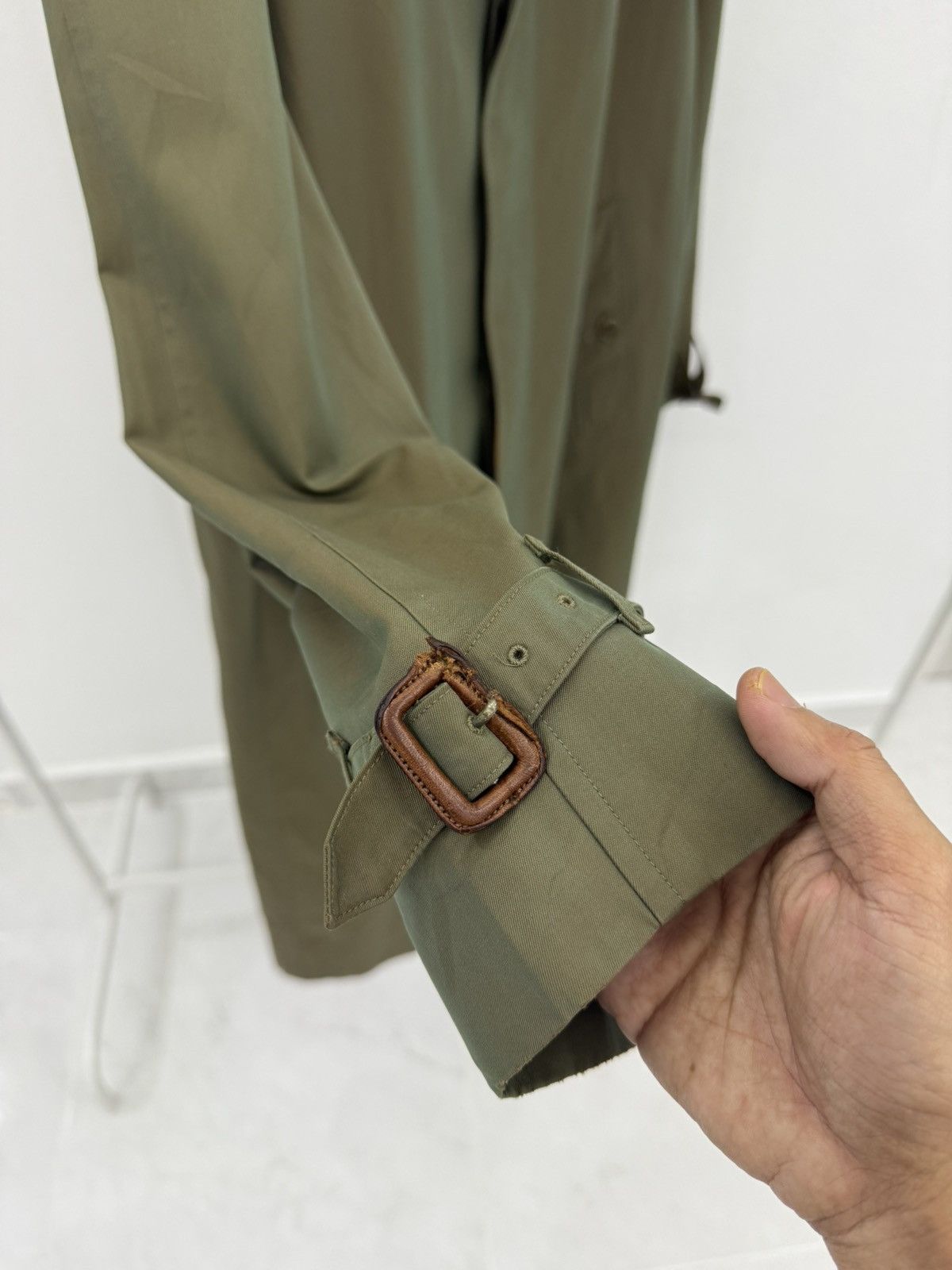 Burberry Prorsum BURBERRYS PRORSUM Trench Coat Nova Checkered Metallic Green Size US M / EU 48-50 / 2 - 12 Thumbnail