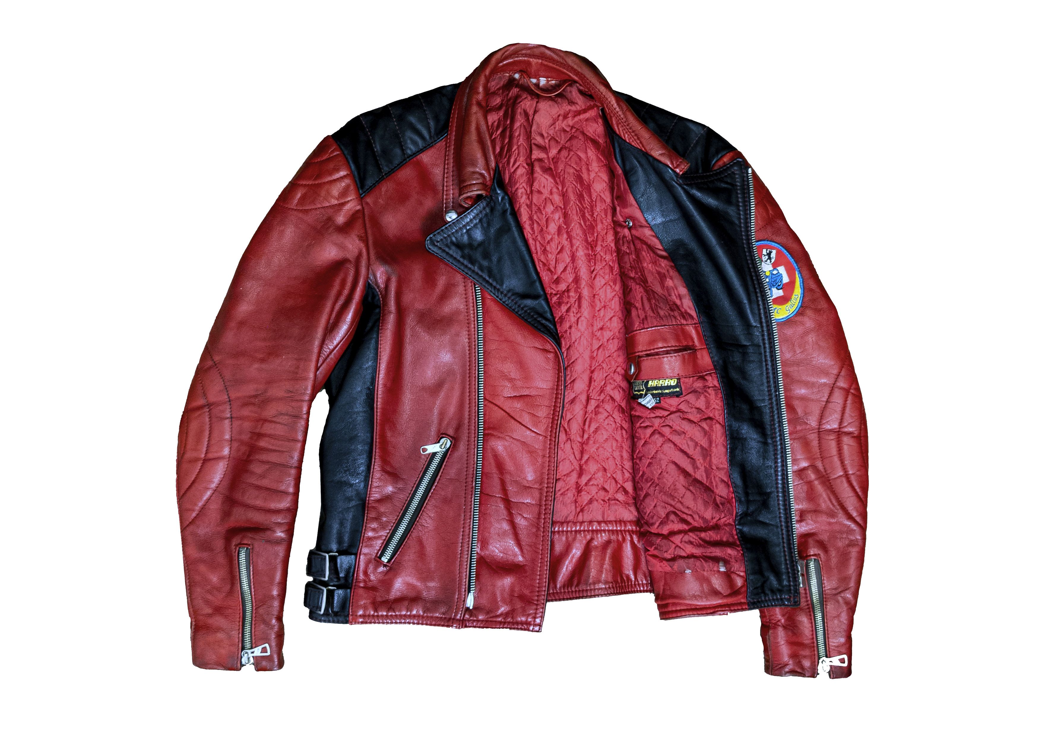 Vintage Vintage 70s Red Leather Motorcycle Biker Jacket Harro Size US L / EU 52-54 / 3 - 2 Thumbnail
