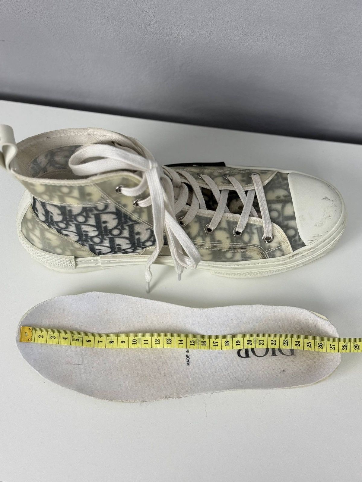 Dior Dior B23 High Top Sneakers Oblique Logo Size US 9 / EU 42 - 11 Thumbnail