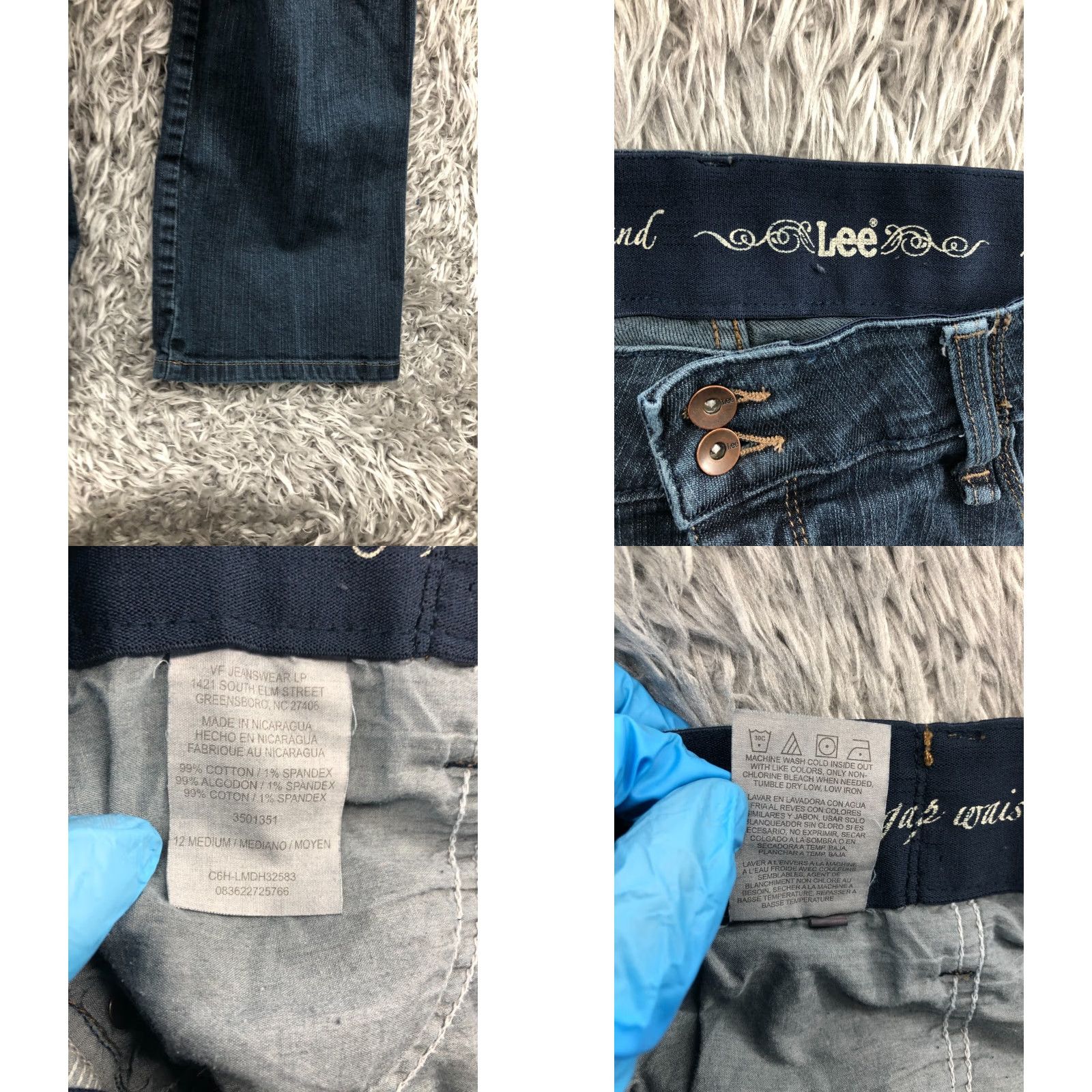 Lee Lee Jeans Bootcut Jeans 12 Womens Dark Wash Stretch Size 34" / US 12 / IT 48 - 8 Thumbnail