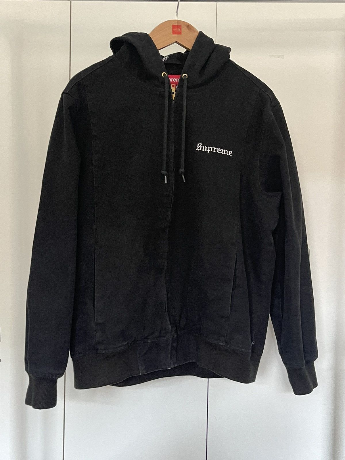 Supreme Supreme 2 tone hooded work wear Carhart style jacket black Grailed