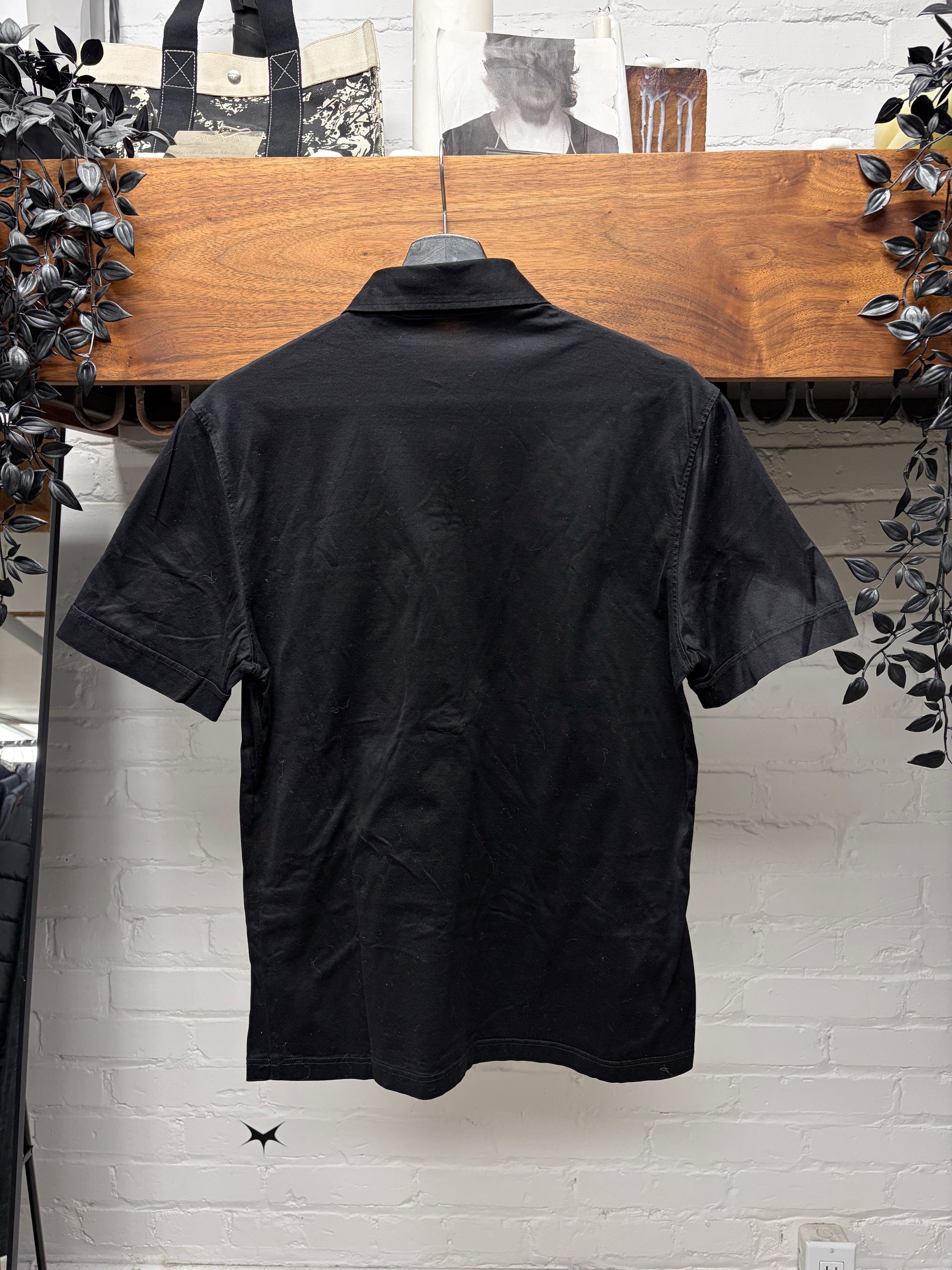 Gucci Vintage Gucci ‘Quarter Button’ Black Collared Short Sleeve Polo Size US M / EU 48-50 / 2 - 4 Thumbnail