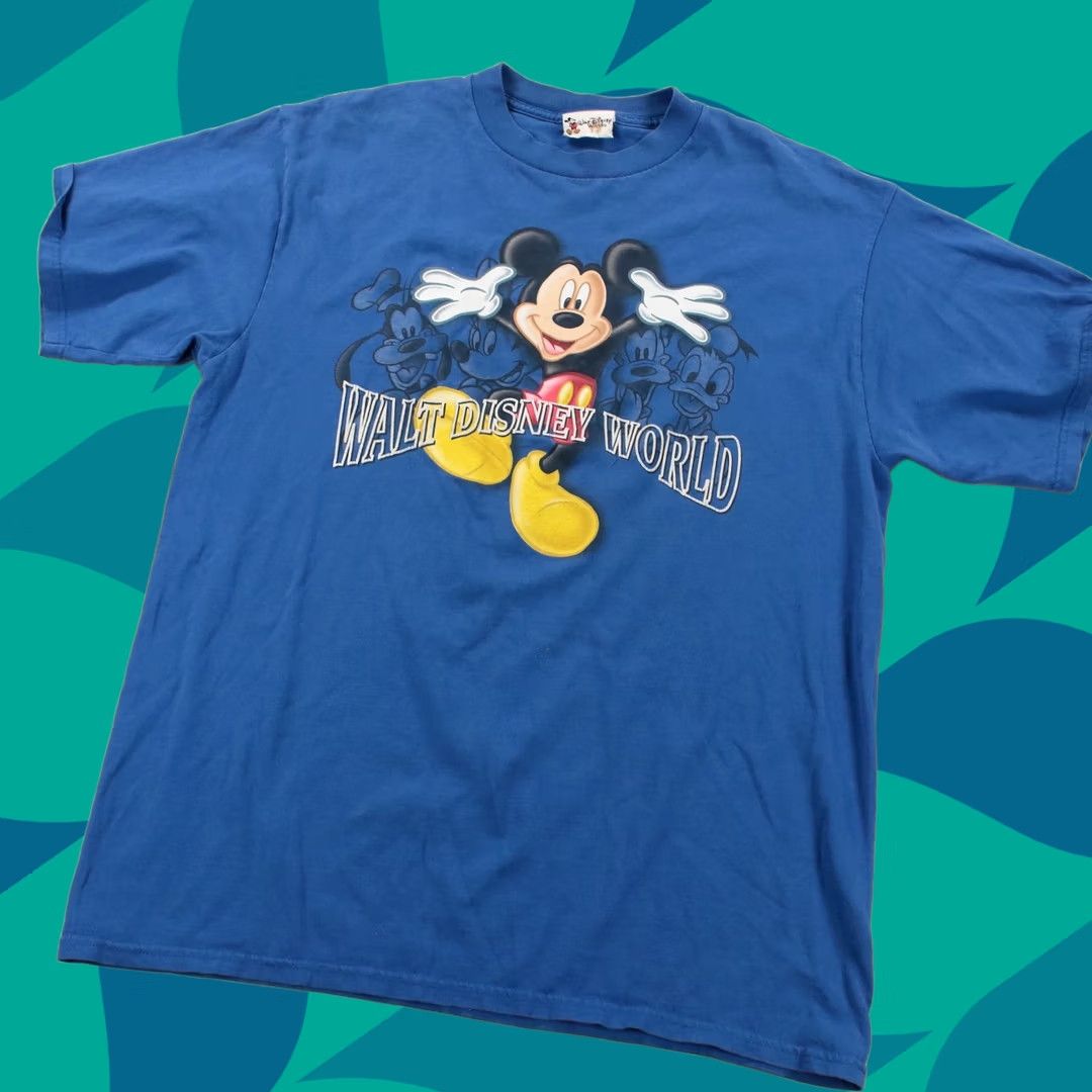 Disney VINTAGE Walt Disney World t-shirt XL blue mickey mouse 90s 00s y2k Men Size US XL / EU 56 / 4 - 1 Thumbnail