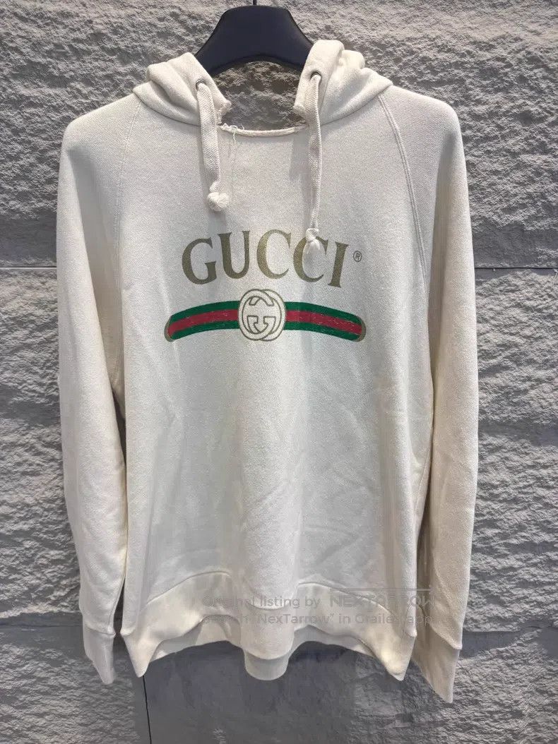 Gucci Gucci SS23 Logo Letter Print Hooded Sweatshirt Size M / US 6-8 / IT 42-44 - 1 Thumbnail