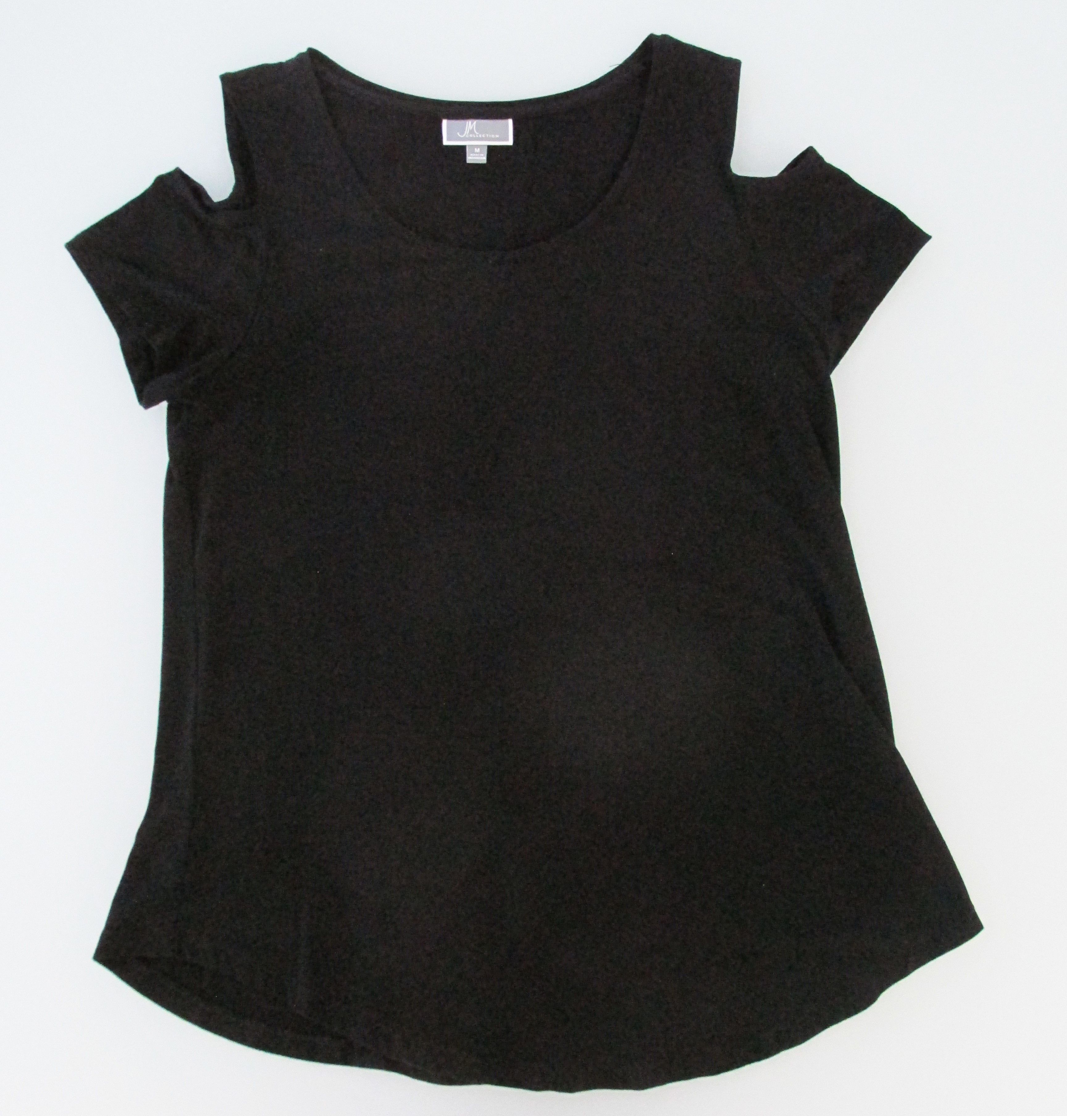 JM Collection JM Collection Cold Shoulder Short Sleeve Knit Top Med Size M / US 6-8 / IT 42-44 - 1 Thumbnail