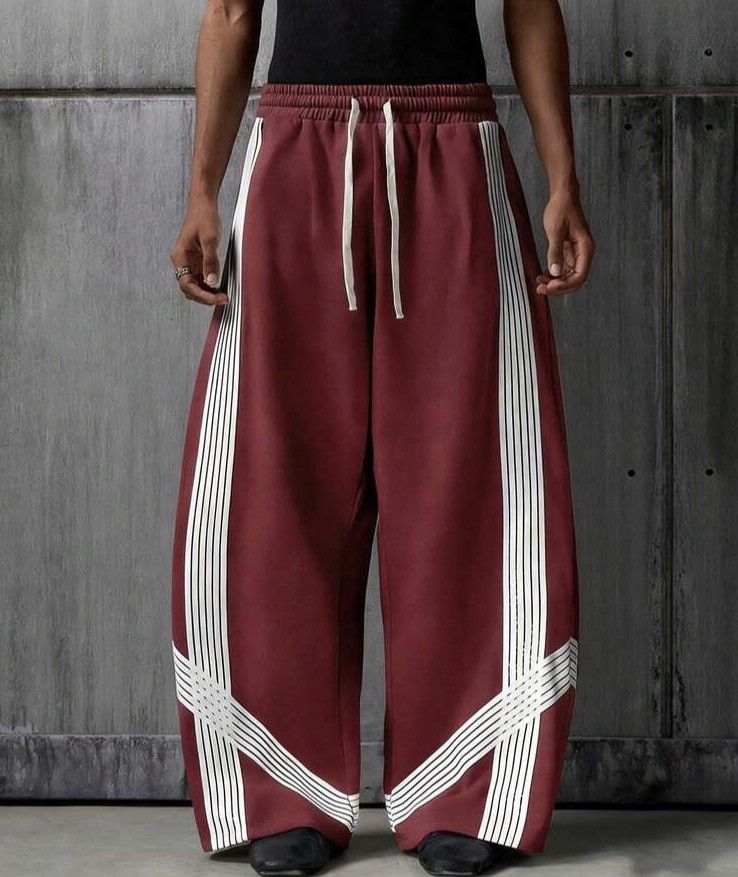 Japanese Brand Fukiishi x oue Striped Baggy Pants Size US 30 / EU 46 - 1 Thumbnail