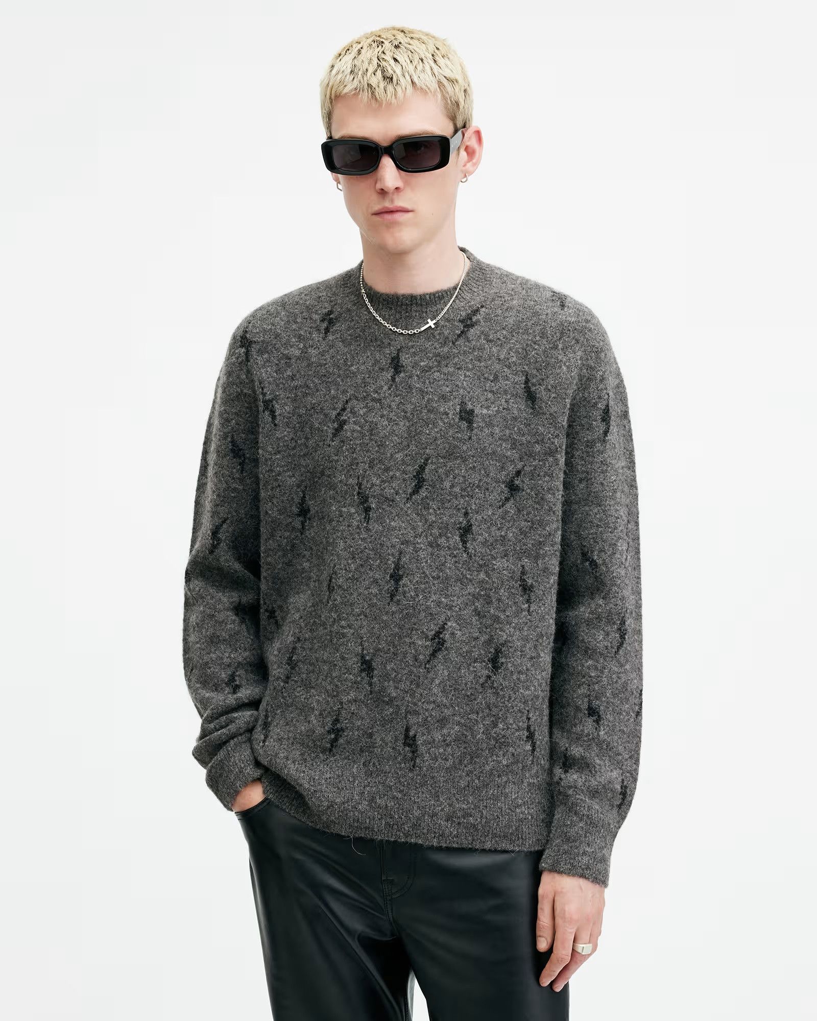 Allsaints Allsaints Zap Oversized Crew Neck Jumper Size S Size US S / EU 44-46 / 1 - 2 Thumbnail