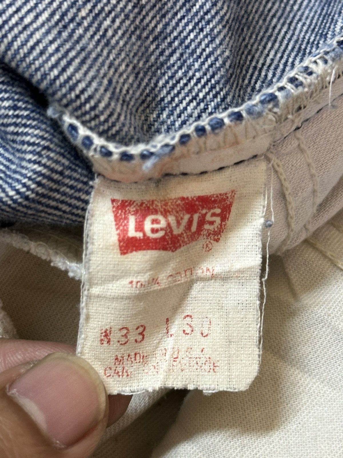 Levi's Vintage 80s Levis Orange Tab Faded Wash Distress Jeans Size US 33 - 8 Thumbnail