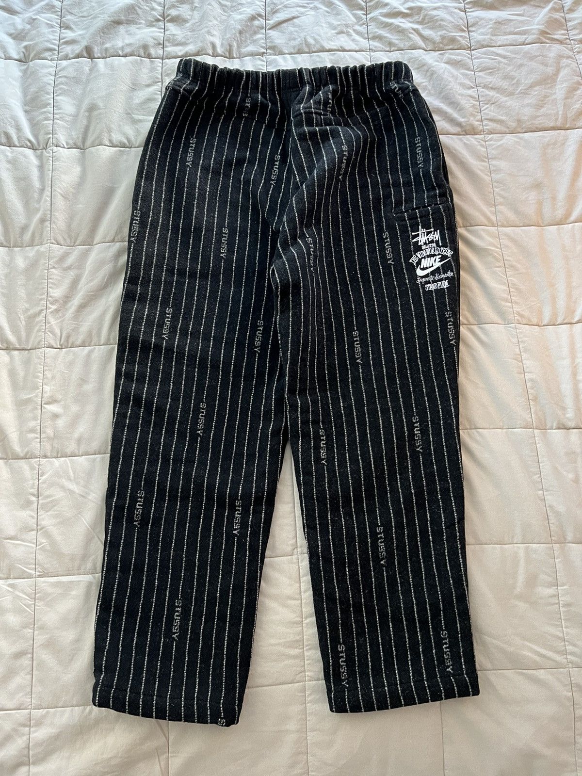 Nike Stussy x Nike Striped Wool Pants Large | Grailed