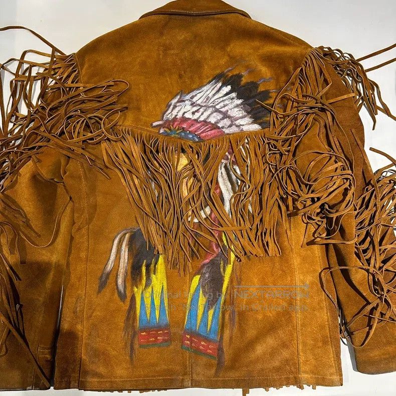 Schott Schott Fringed leather coat Size US L / EU 52-54 / 3 - 3 Thumbnail