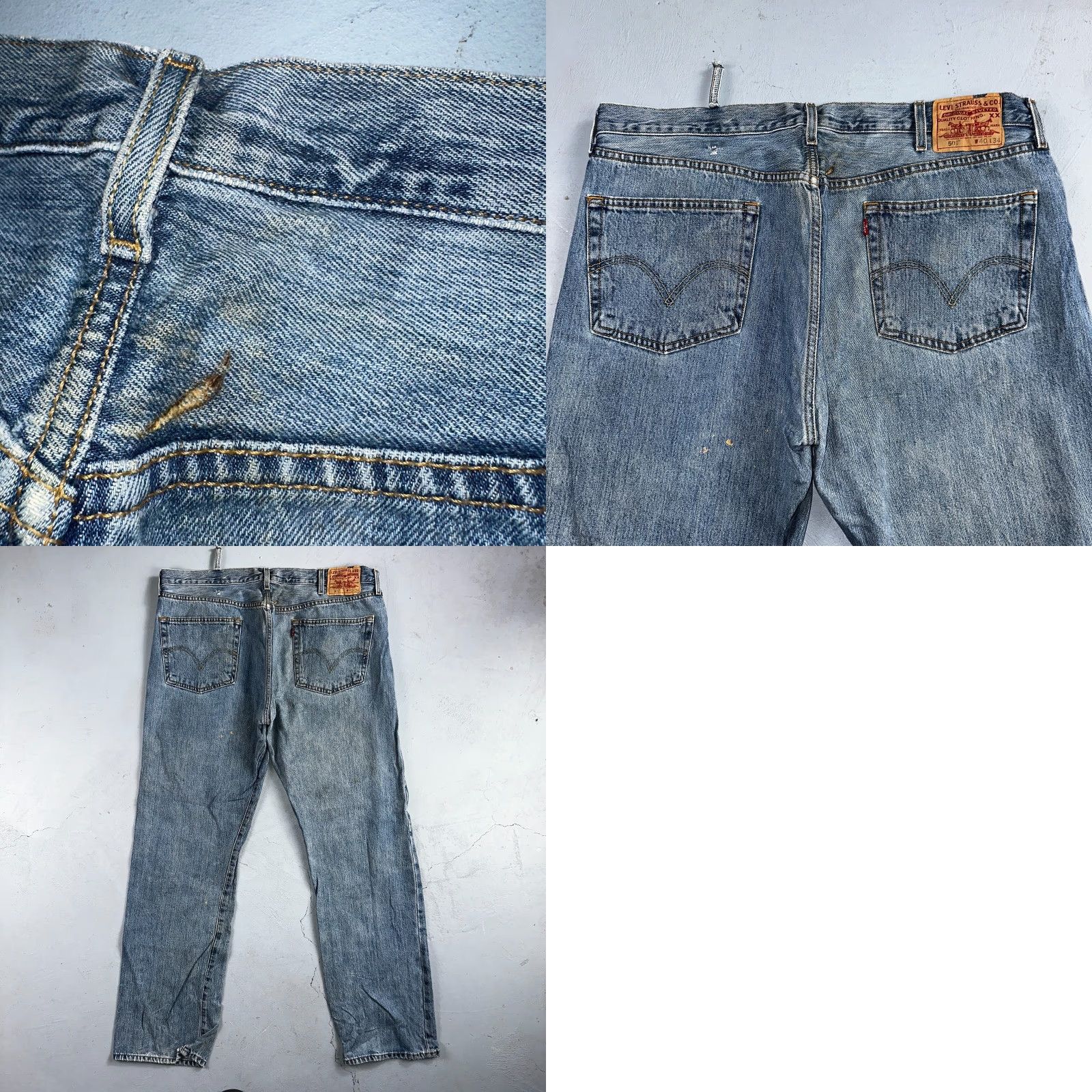 Levi's VINTAGE Levi's 501 Jeans Straight Denim Blue Light Wash 40x34 40x32 Men Regular 90s 5-Pocket Design Jeans Jeans Size US 40 / EU 56 - 10 Thumbnail