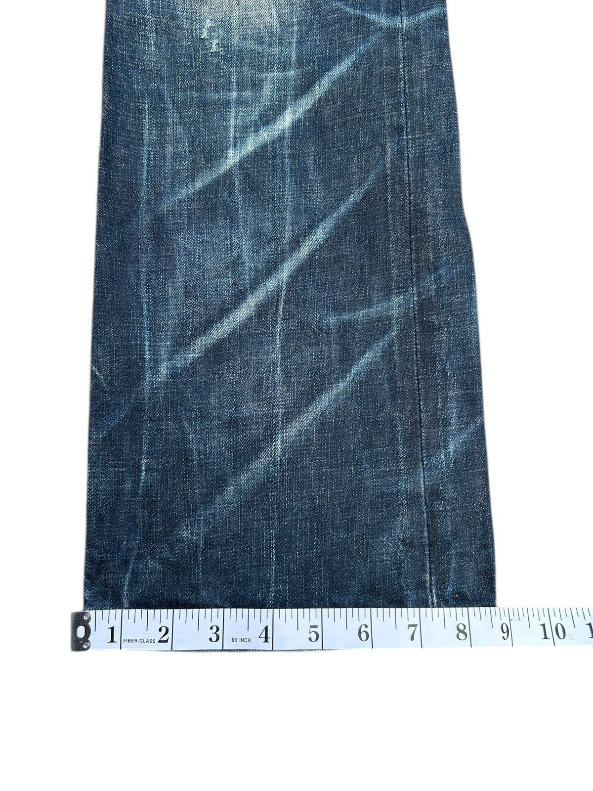 Kapital Flare Yoshitomo Nara Lolita Distressed Denim Jeans Size US 34 / EU 50 - 24 Thumbnail