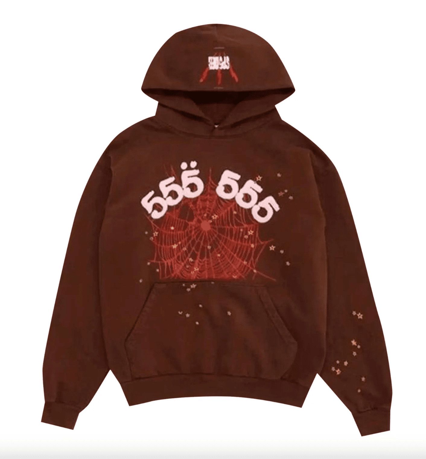 Worldwide 555 Angel Hoodie Brown