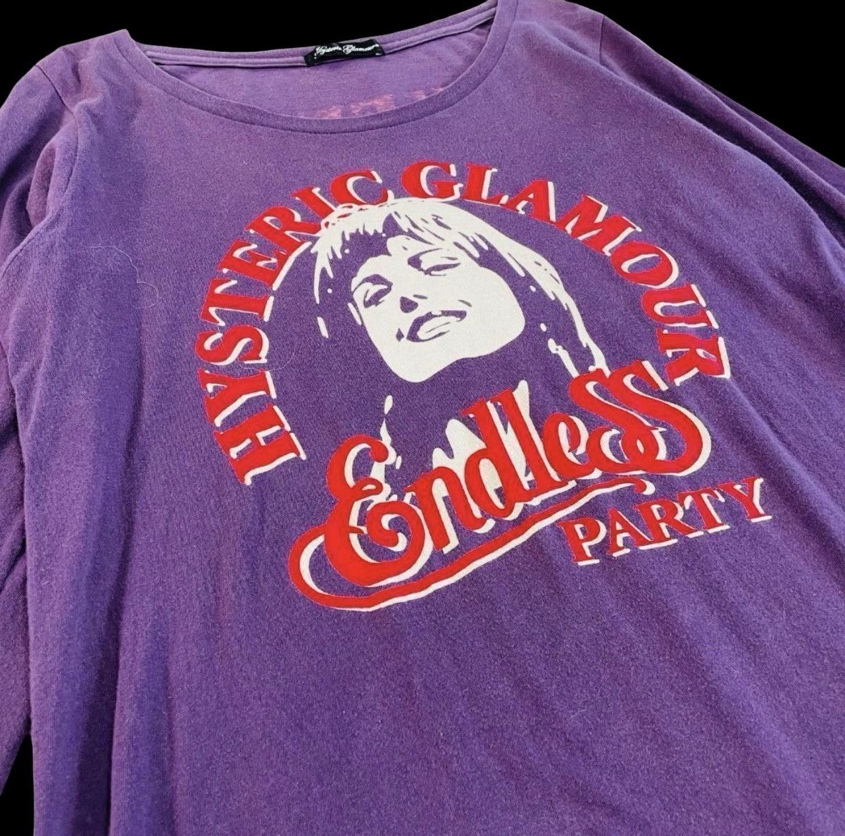 Hysteric Glamour Hysteric Glamour "Endless Party" Long Sleeve Tee - Purple Size US M / EU 48-50 / 2 - 2 Thumbnail