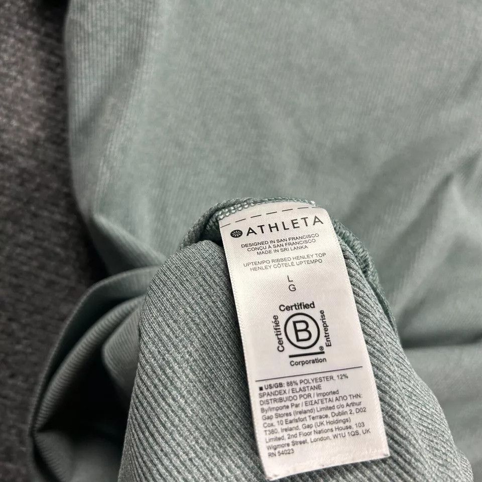 Athleta Athleta Top Womens Large V-Neck Henley Casual Long Sleeve Size L / US 10 / IT 46 - 7 Thumbnail