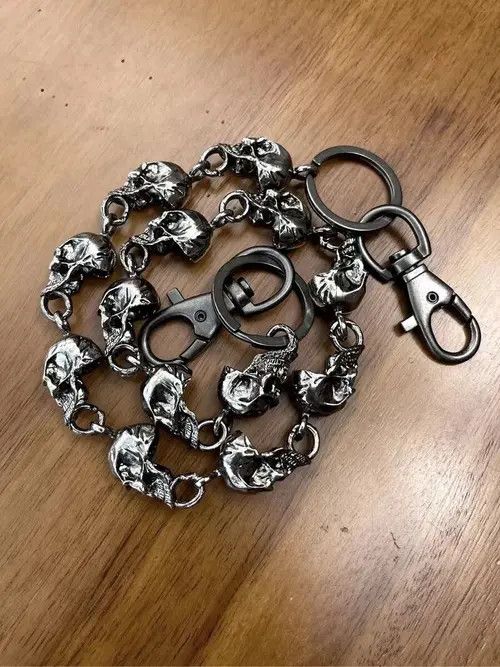 Jewelry Pocket Chain Skull Punk Rock Link Gothic Death Wallet Demon Size ONE SIZE - 2 Thumbnail
