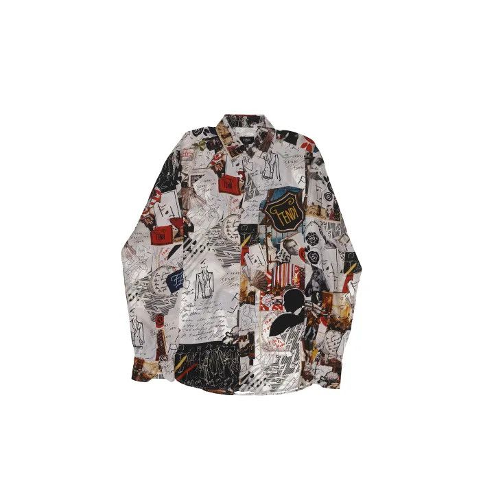 Fendi Fendi Floral Print Long Sleeve Shirt 0079 Size US M / EU 48-50 / 2 - 1 Thumbnail