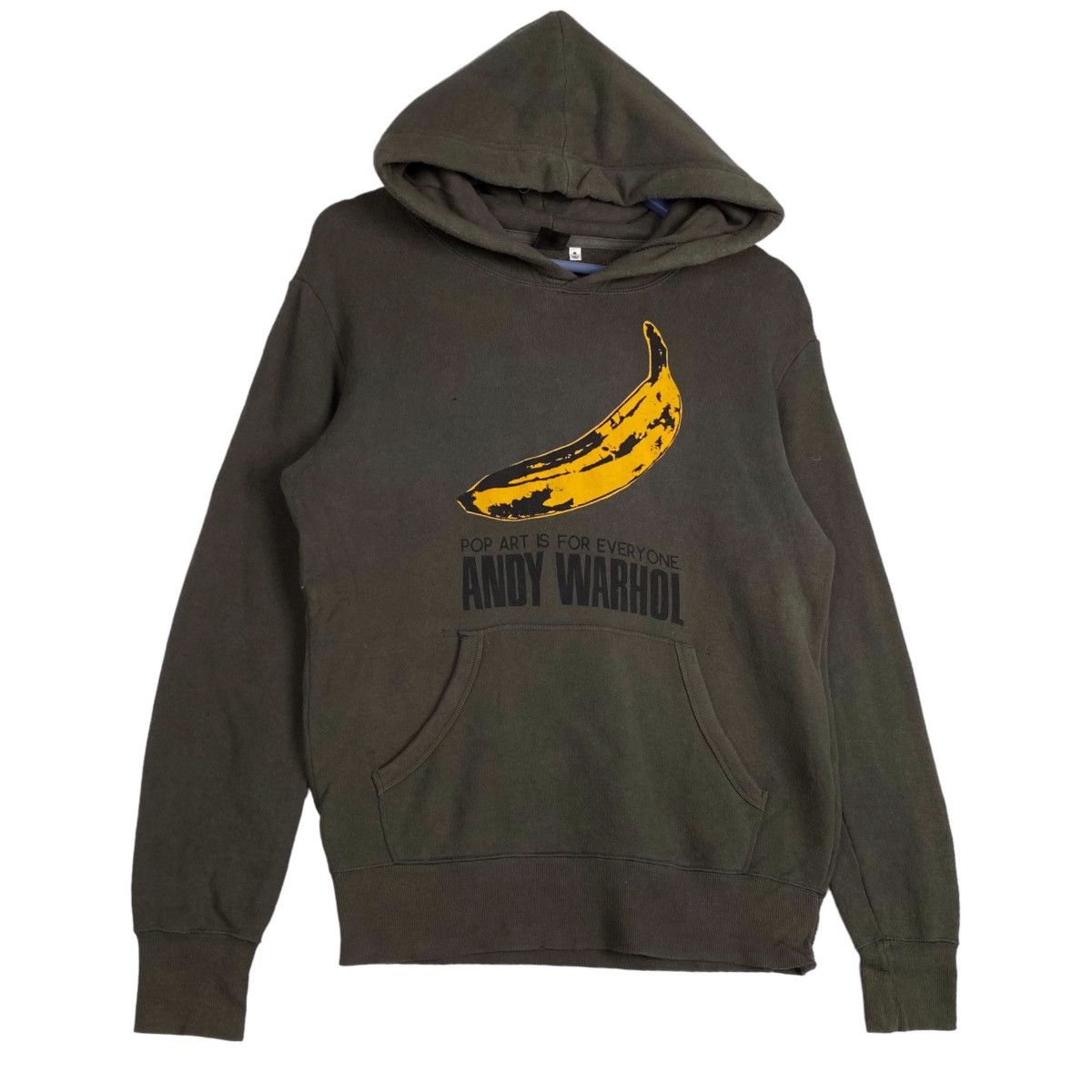 Andy Warhol × Vintage Vintage Andy Warhol Full Print Hoodie Ash Green Pullover Size US L / EU 52-54 / 3 - 3 Thumbnail