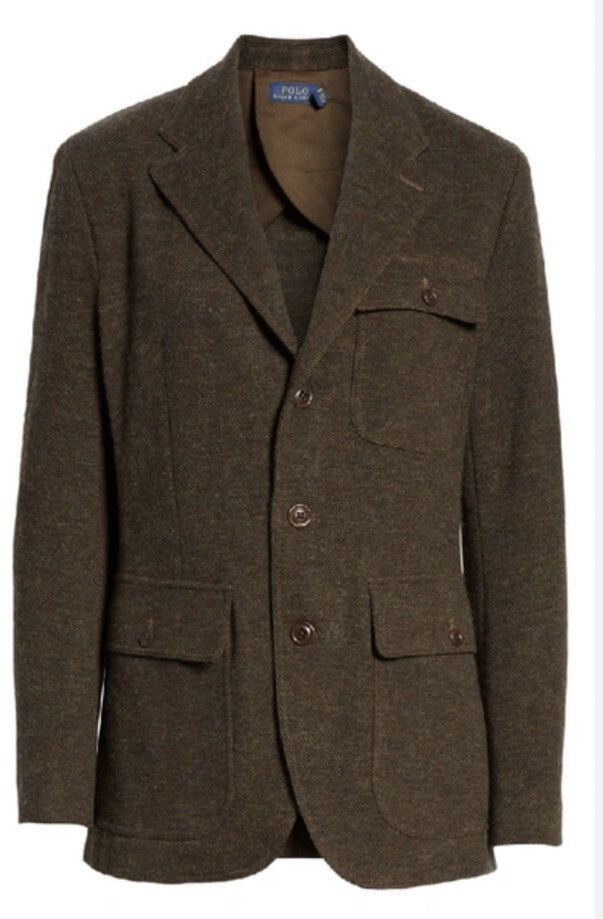 Polo Ralph Lauren Polo Ralph Lauren 10 Green Herringbone Jacquard Blazer Size L / US 10 / IT 46 - 13 Thumbnail