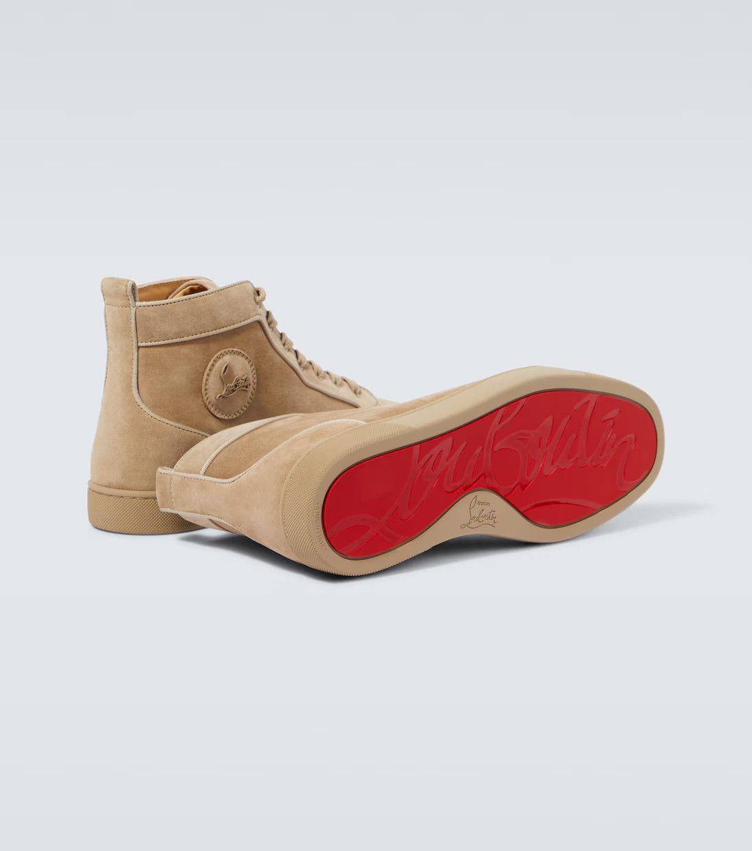 Christian Louboutin o1s1wg110125 Louis Orlato Flat Veau Velours in Albatre Size US 10.5 / EU 43-44 - 3 Thumbnail