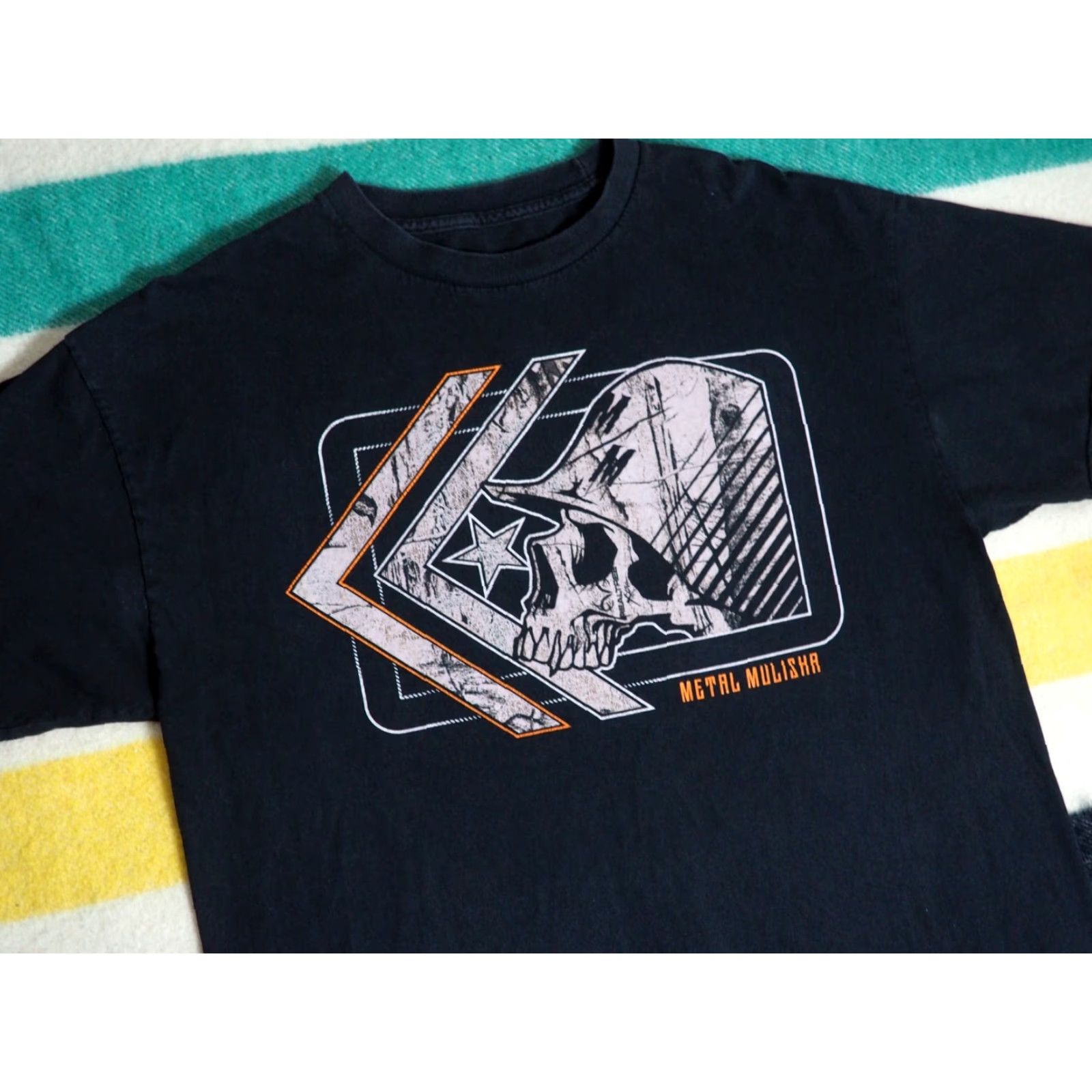 Metal Mulisha Y2k 2000s Metal Mulisha Realtree Skull Skate Faded Black Tee T-Shirt Mens XL Size US XL / EU 56 / 4 - 3 Thumbnail