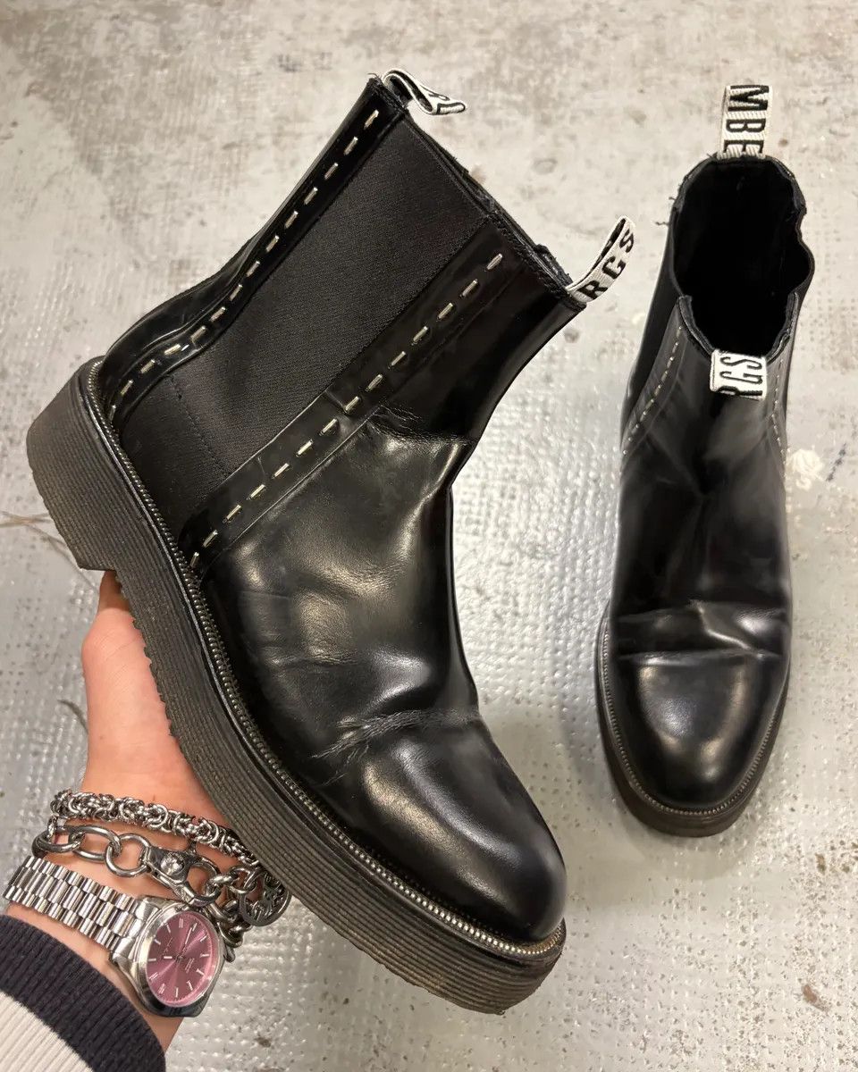Dirk Bikkembergs 2000s Dirk Bikkembergs Black Leather Ankle Boots Size US 7 / EU 40 - 1 Thumbnail