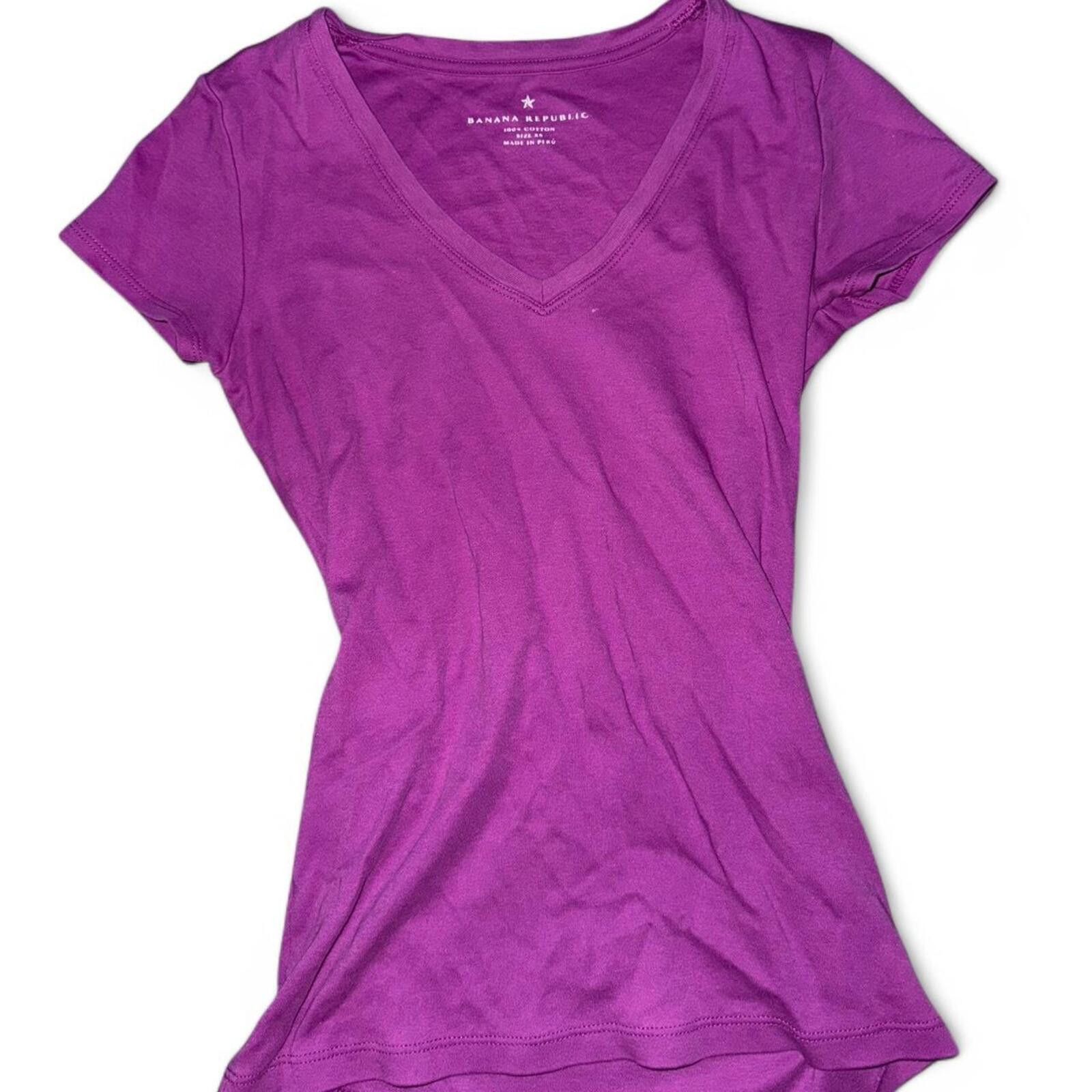 Banana Republic Banana Republic Women's Purple T-Shirt Size XS / US 0-2 / IT 36-38 - 1 Thumbnail