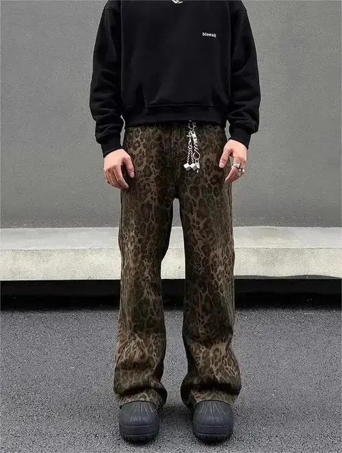 Jean Kitahara x Etou Leopard Print Wide Leg Flare Jeans Size US 32 / EU 48 - 6 Thumbnail