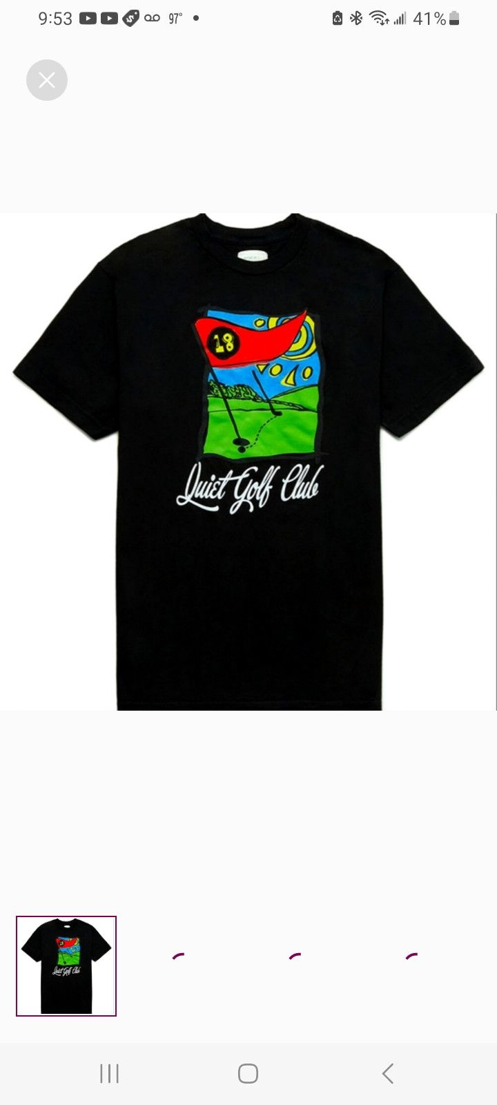 Other QUIET GOLF Eighteenth Hole T-Shirt Size US M / EU 48-50 / 2 - 1 Thumbnail