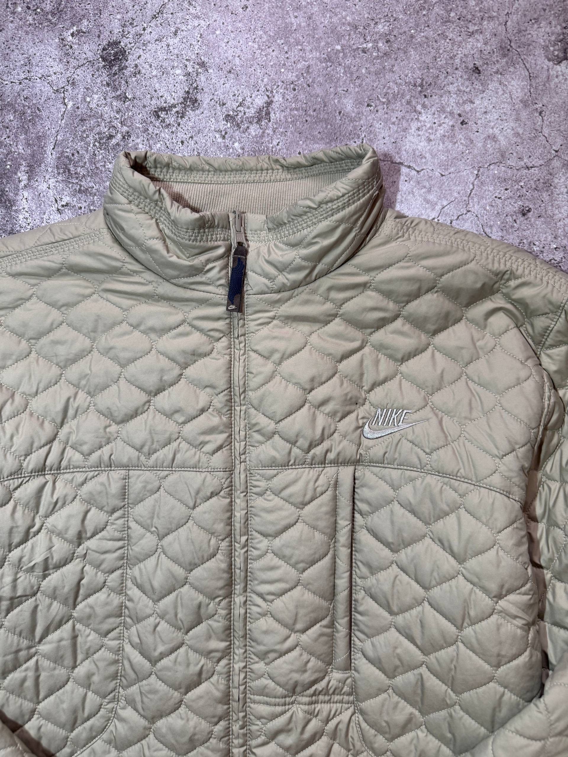 Nike Nike Vintage Down Beige Jacker Streetwear Embroidered Logo Size US L / EU 52-54 / 3 - 2 Thumbnail