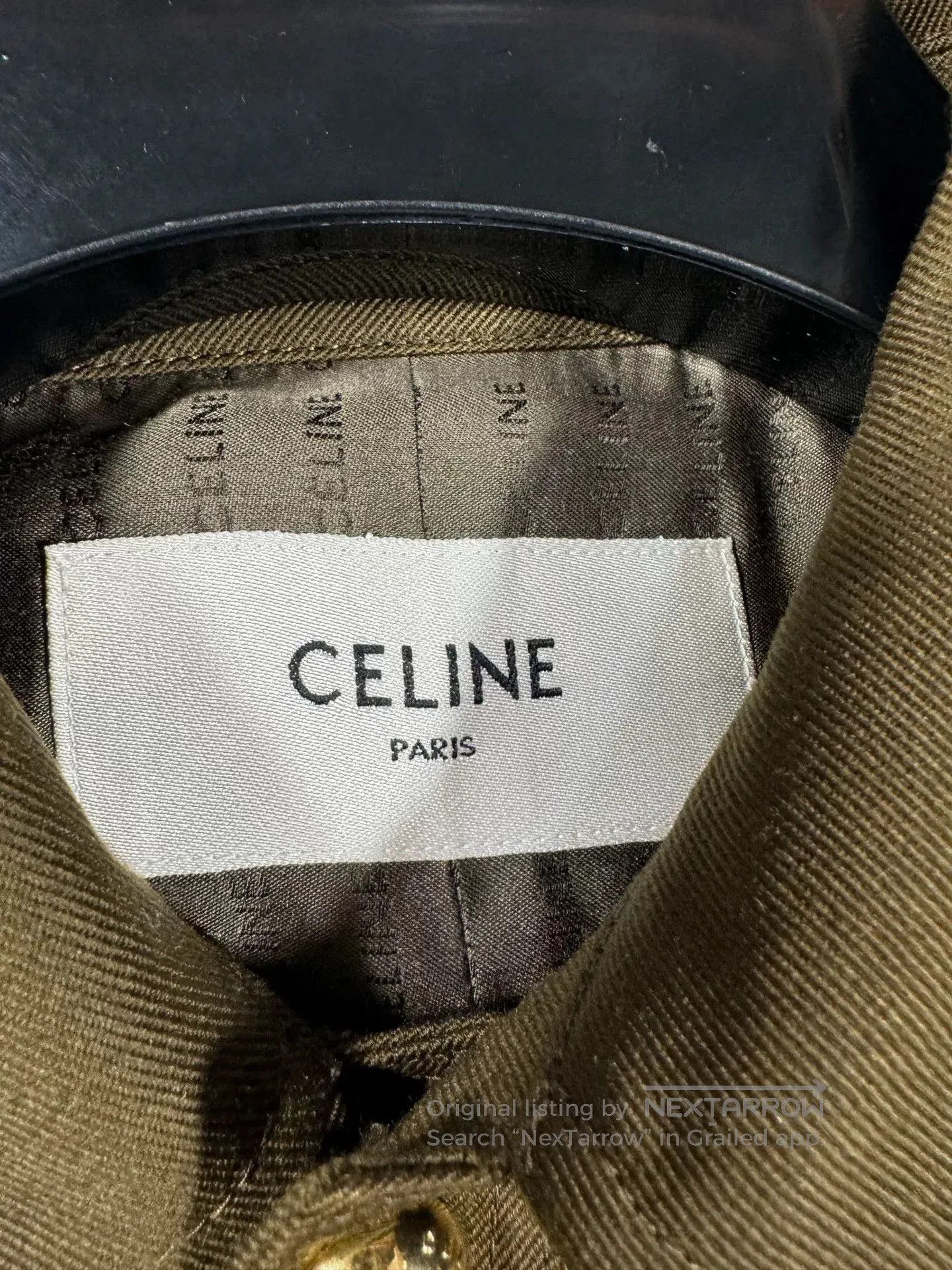 Celine Celine Army Green Coat with Gold Buttons. Size M / US 6-8 / IT 42-44 - 3 Thumbnail