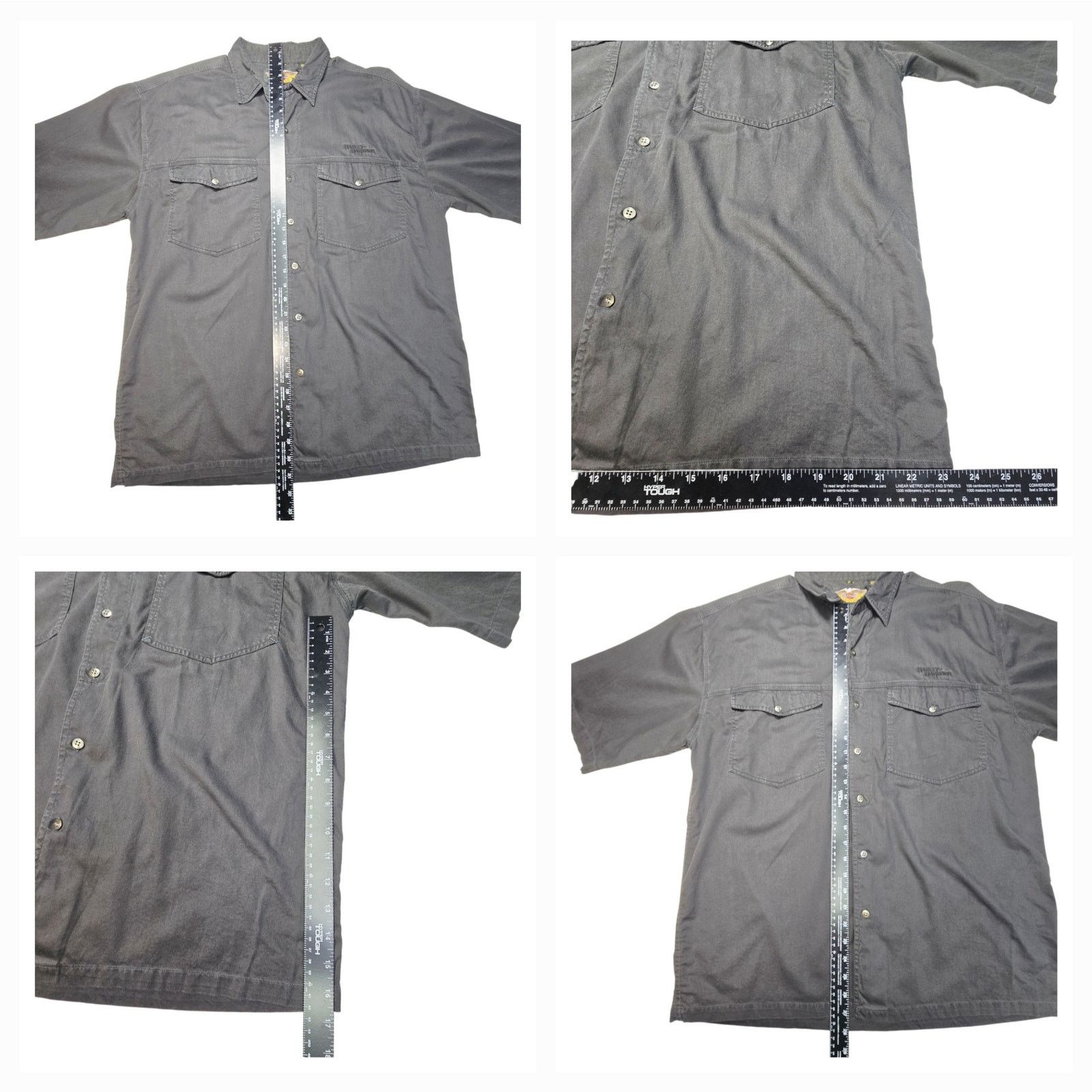 Harley Davidson Harley Davidson Men's Button Down Garage Shirt Gray Size XL Size US XL / EU 56 / 4 - 4 Thumbnail