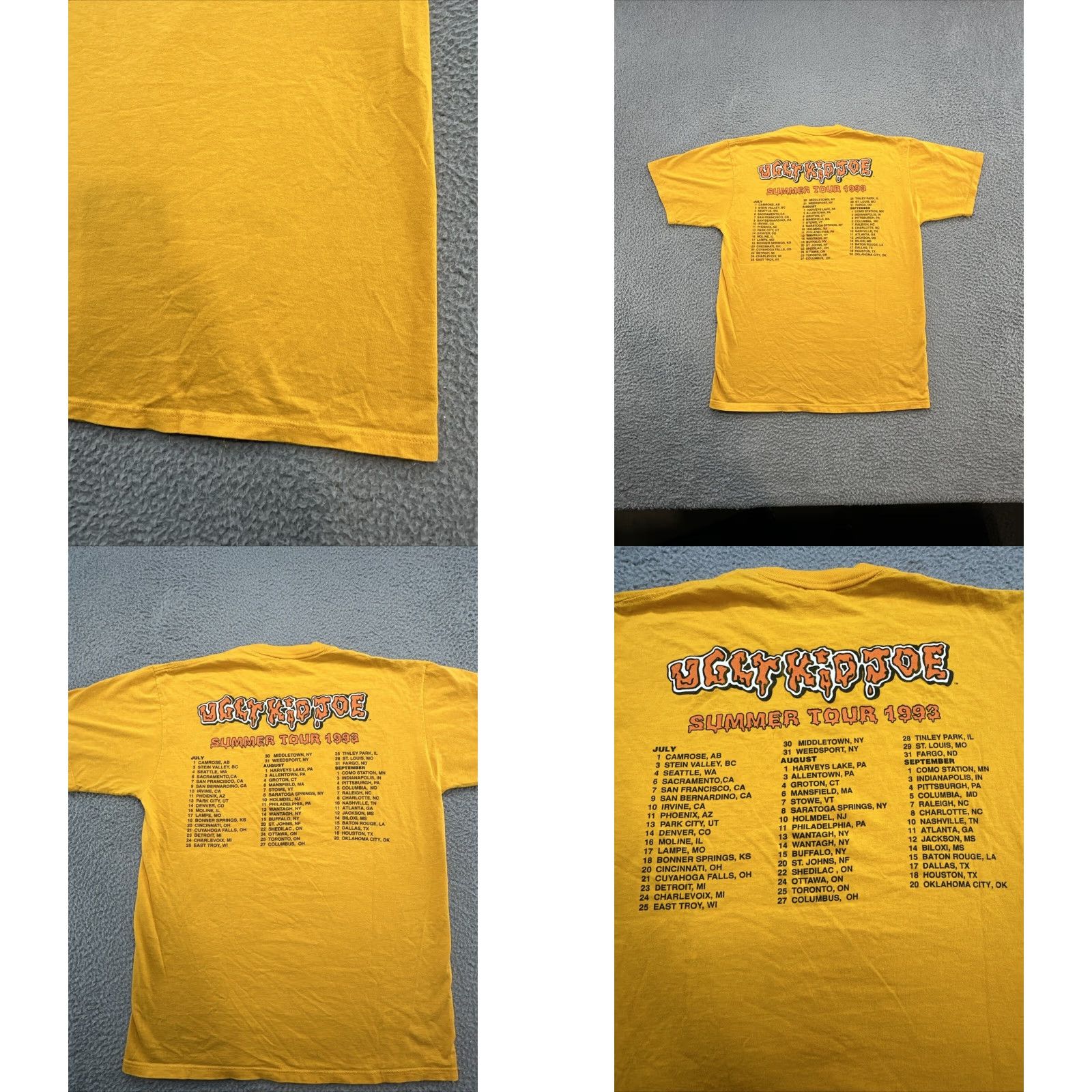 Fruit Of The Loom VINTAGE Ugly Kid Joe Tour Shirt Shirt Men XL Black 90s Krapp Cheese Metal Rare Size US XL / EU 56 / 4 - 8 Thumbnail