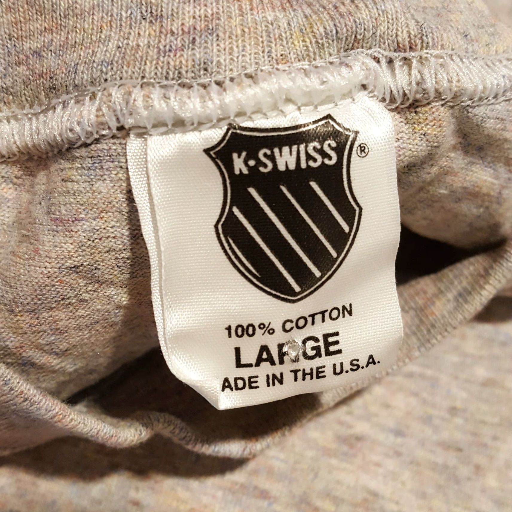K-Swiss VINTAGE K-Swiss Sports Shirt Men L USA Made Short Sleeve Athletic 90s T Shirt Gray Heather Size US L / EU 52-54 / 3 - 5 Thumbnail