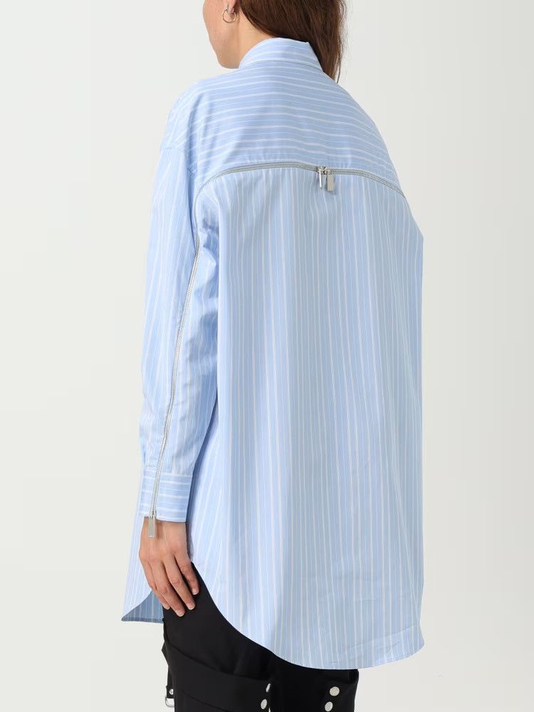 Off-White o1y1225 Striped Shirt in Sky Blue/White Size M / US 6-8 / IT 42-44 - 3 Thumbnail