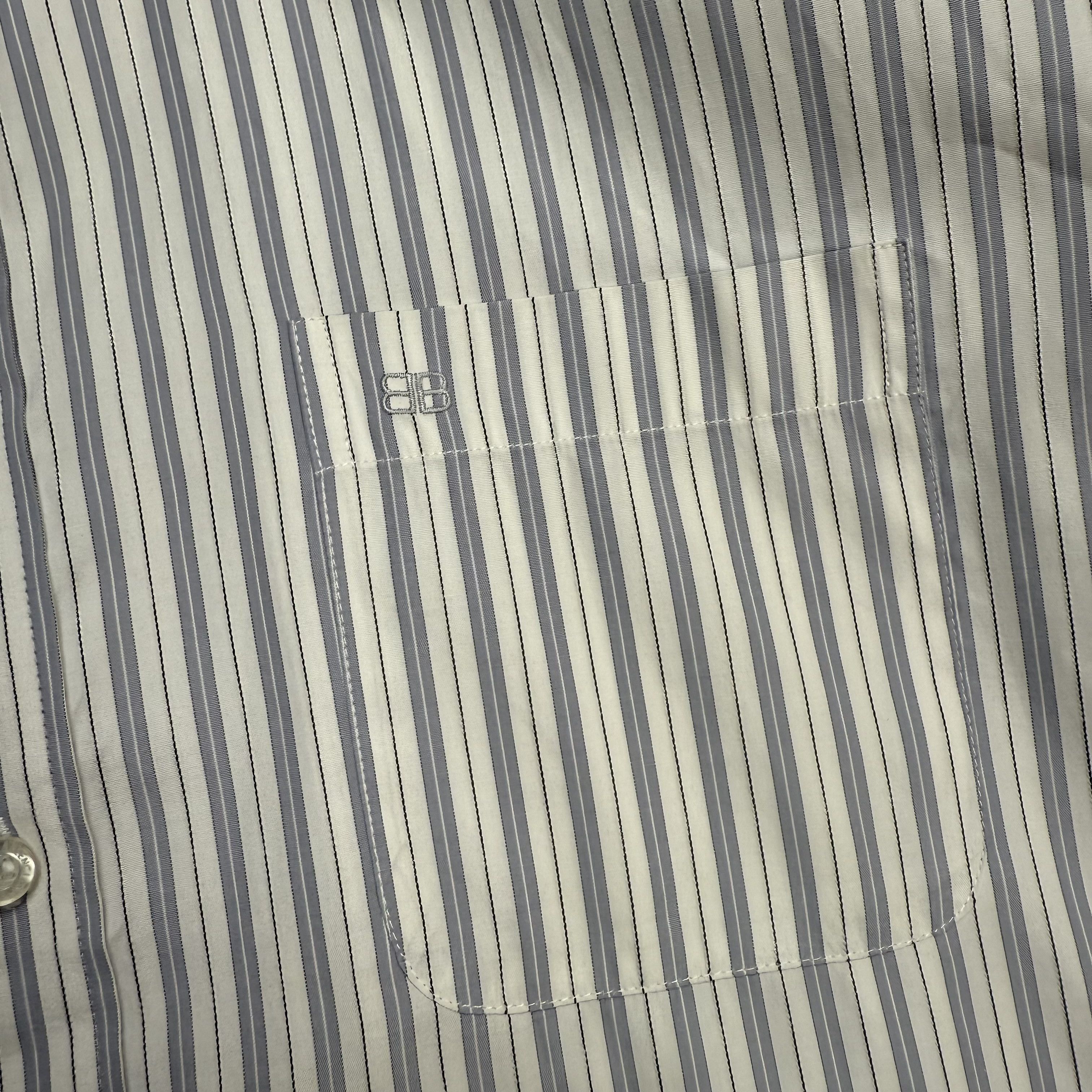 Balenciaga Vintage Balenciaga Striped Shirt Size US L / EU 52-54 / 3 - 4 Thumbnail