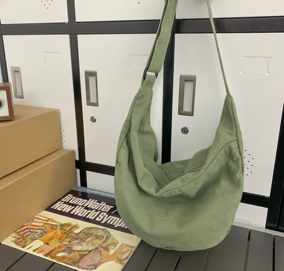 Japanese Brand × Vintage 90s Shopping retro big compartment canvas crossbody bag Size ONE SIZE - 3 Thumbnail