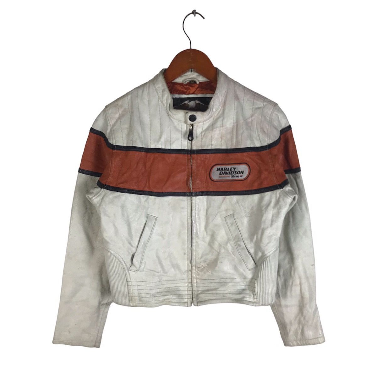 Harley-Davidson Vintage Distressed Leather Biker Jacket