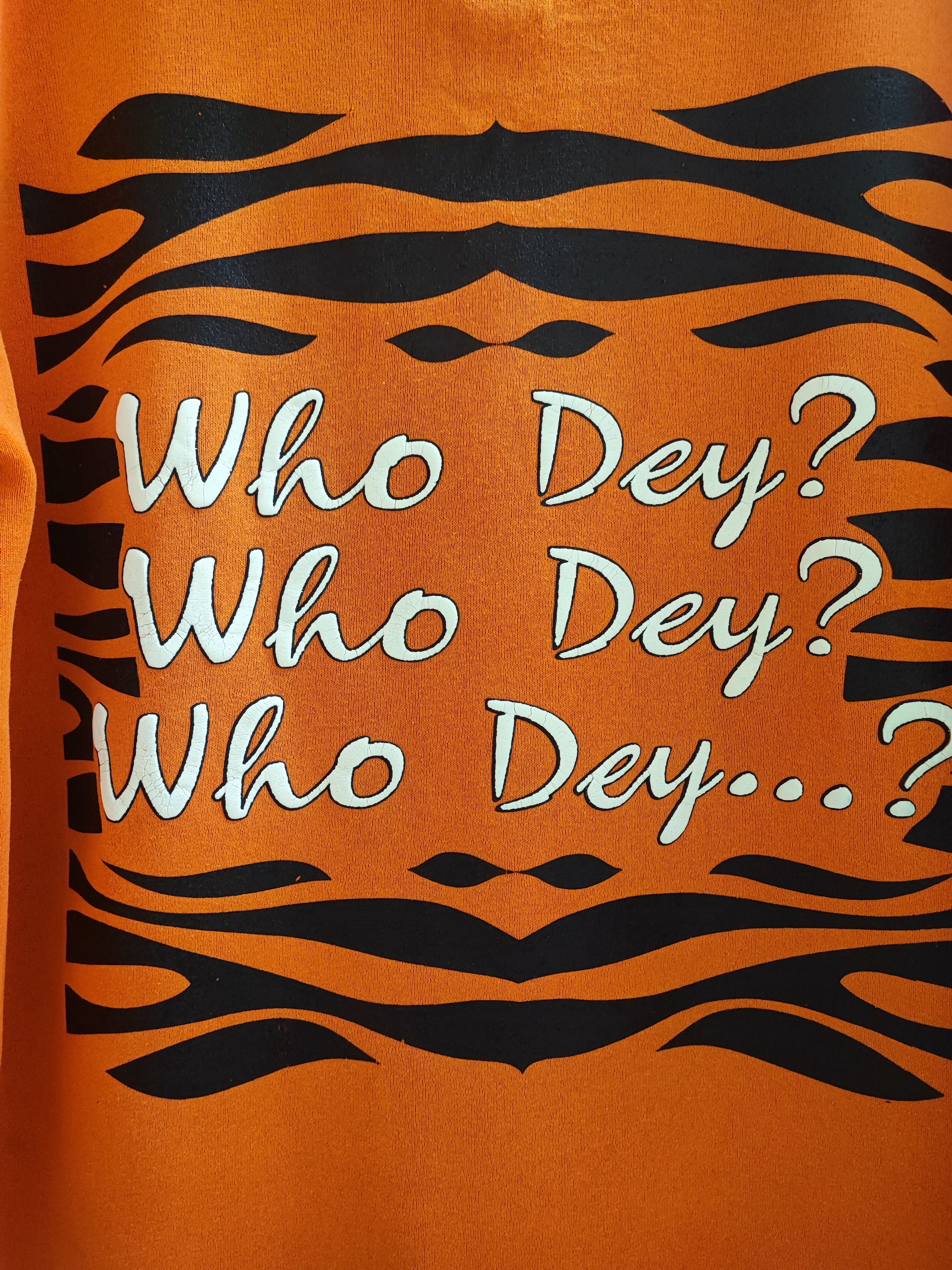 NFL × Vintage Very rare!! Vintage Bengals "Who Dey?" Spellout Sweatshirt Size US XL / EU 56 / 4 - 2 Thumbnail