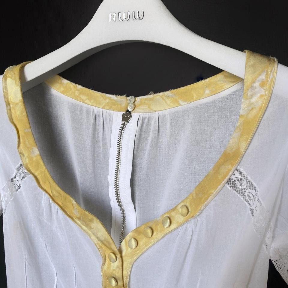 Dolce & Gabbana × Vintage dolce and gabbana white summer top Size XS / US 0-2 / IT 36-38 - 4 Thumbnail